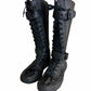 CONVERSE Black Leather Combat Boots Size 7.5