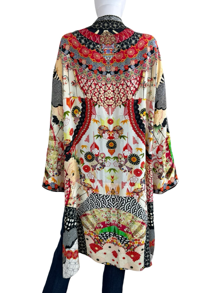 Camilla Vintage Vixen 100% Silk Kimono Jacket Size O/S