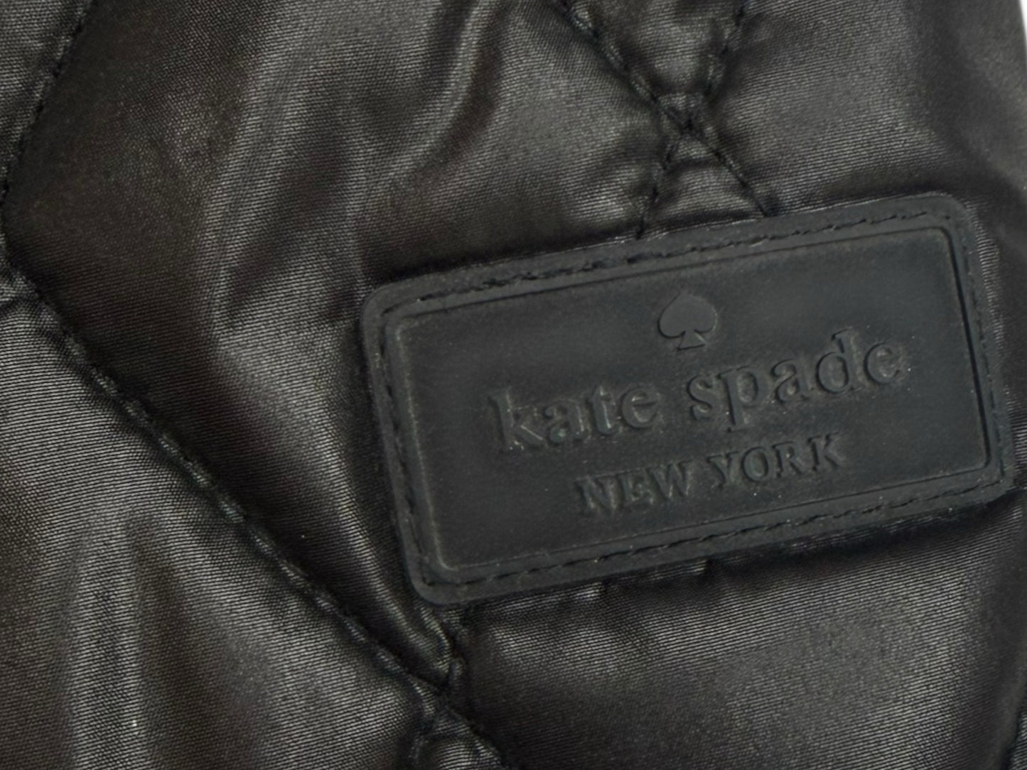 Kate Spade NWT Black Quilted Coat Size S