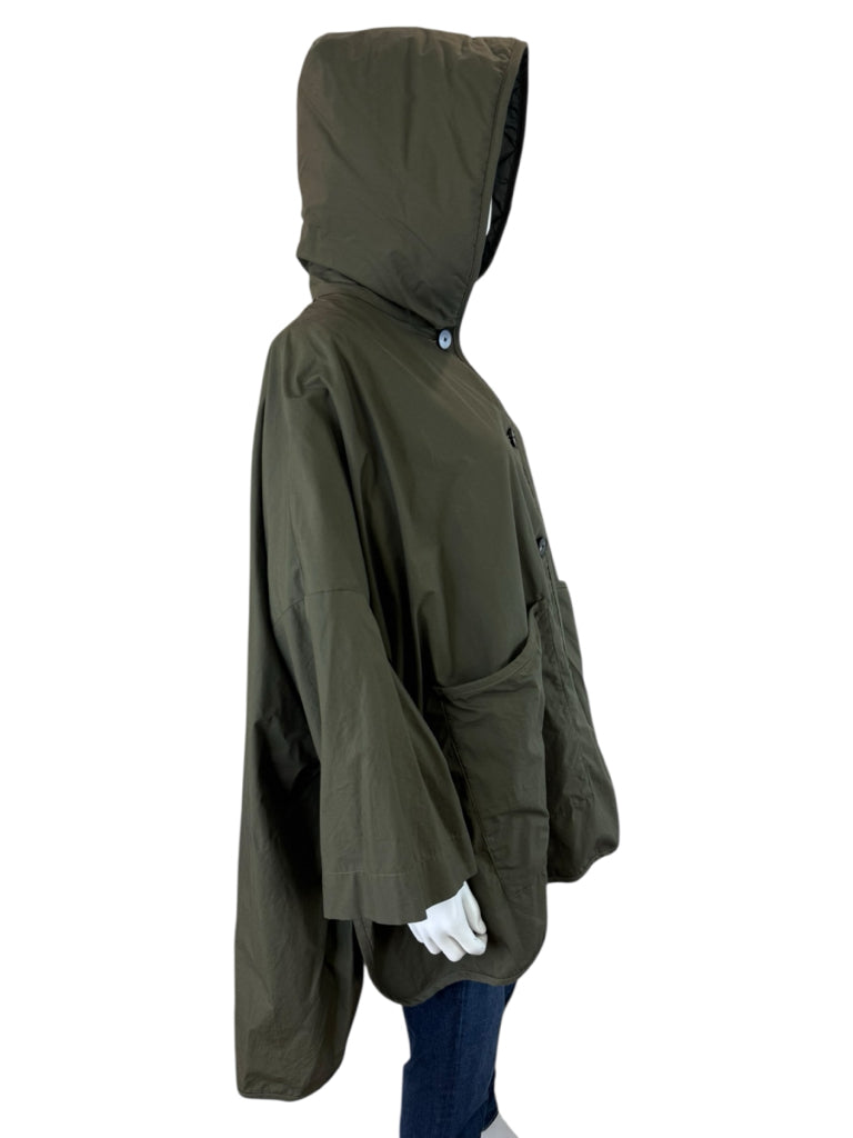 Toast x Lavenham Olive Hooded Poncho Size O/S
