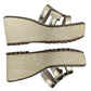 Sam Edelman Gold Laine Espadrille Platform Wedges Size 9