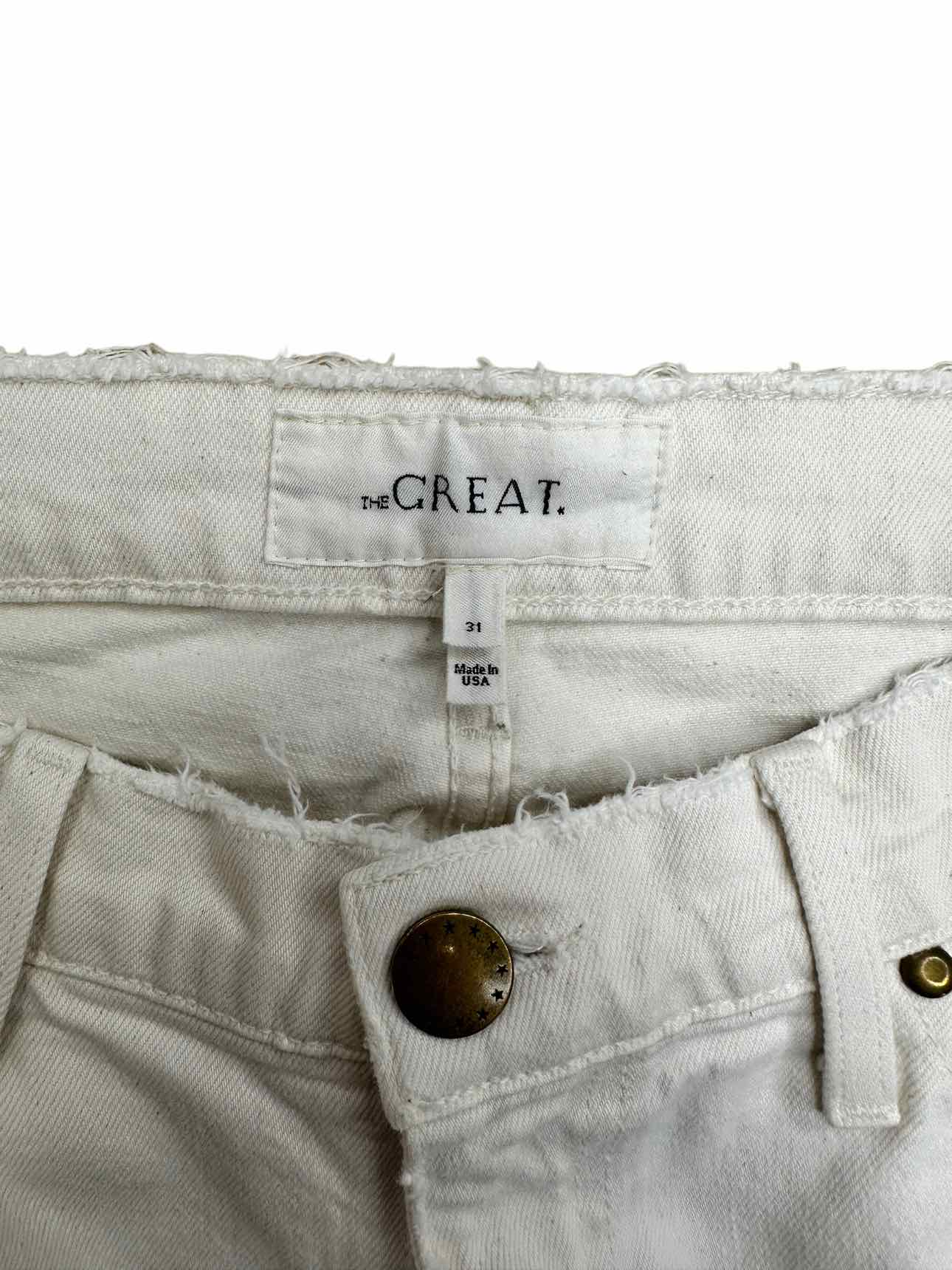 THE GREAT. Cream The Riderette Jeans Size 31