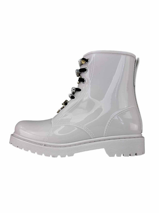 KARL LAGERFELD NWT White TOPANGA Rubber Boots Size 9