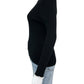 one grey day Black Ribbed Sweater Size S