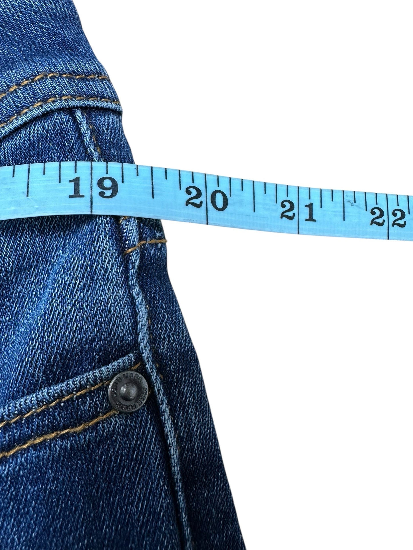 JOHN MARK Blue Embroidered Boyfriend Jeans Size 18W