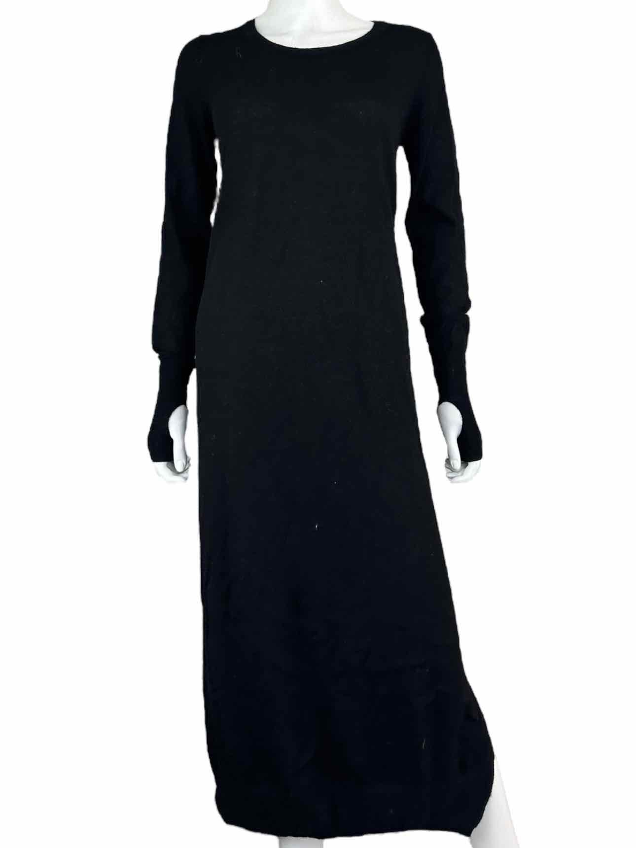 Nicholas K 100% Alpaca Black Wrap Dress Size XS