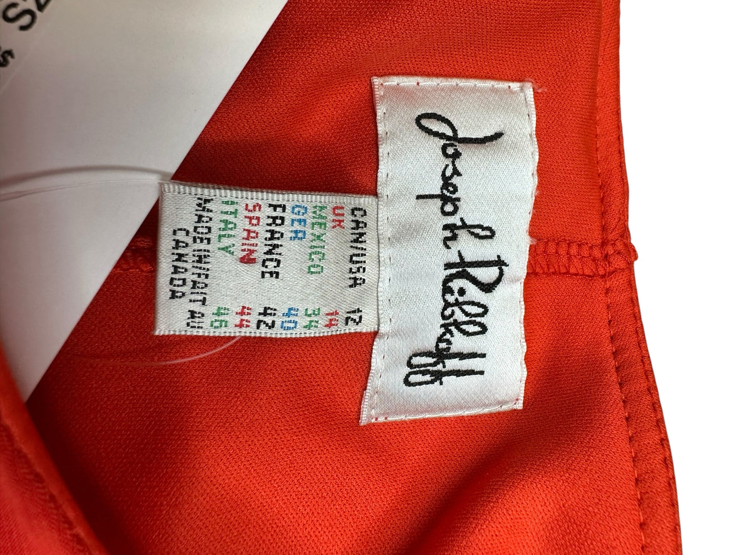 Joseph Ribkoff Orange Sheath Dress Size 12