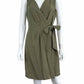 BANANA REPUBLIC Green Wrap Dress Size 10