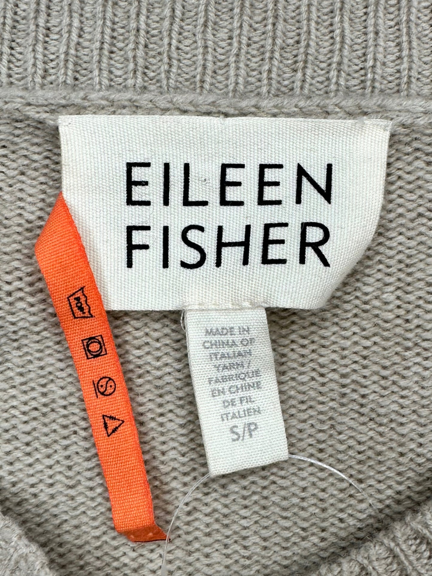 EILEEN FISHER Beige Italian Yarn Sweater Size S