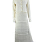 Moon River Two Piece White Knit Set Size M