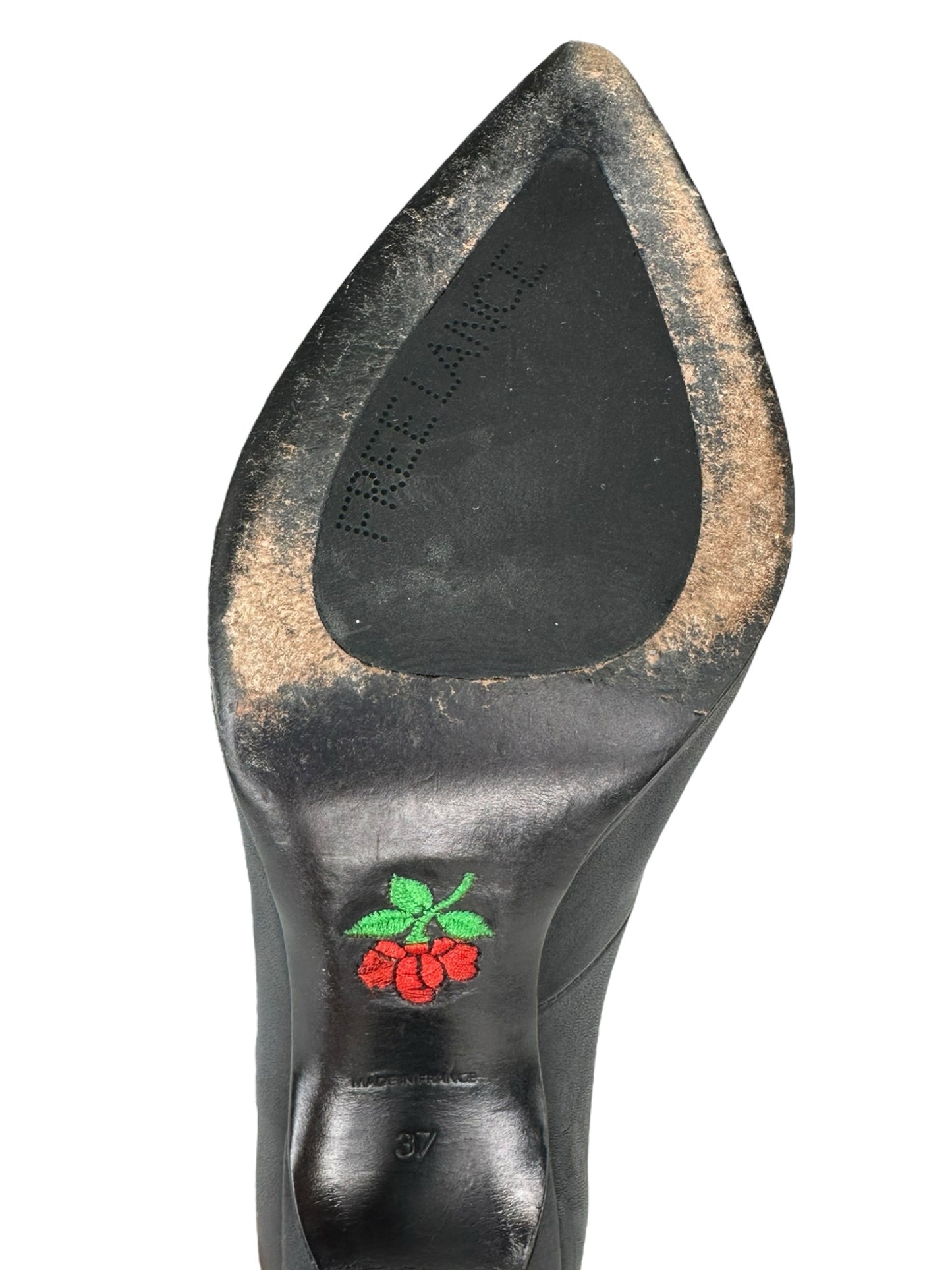 FREELANCE Black Leather Pointed Pumps Size 37