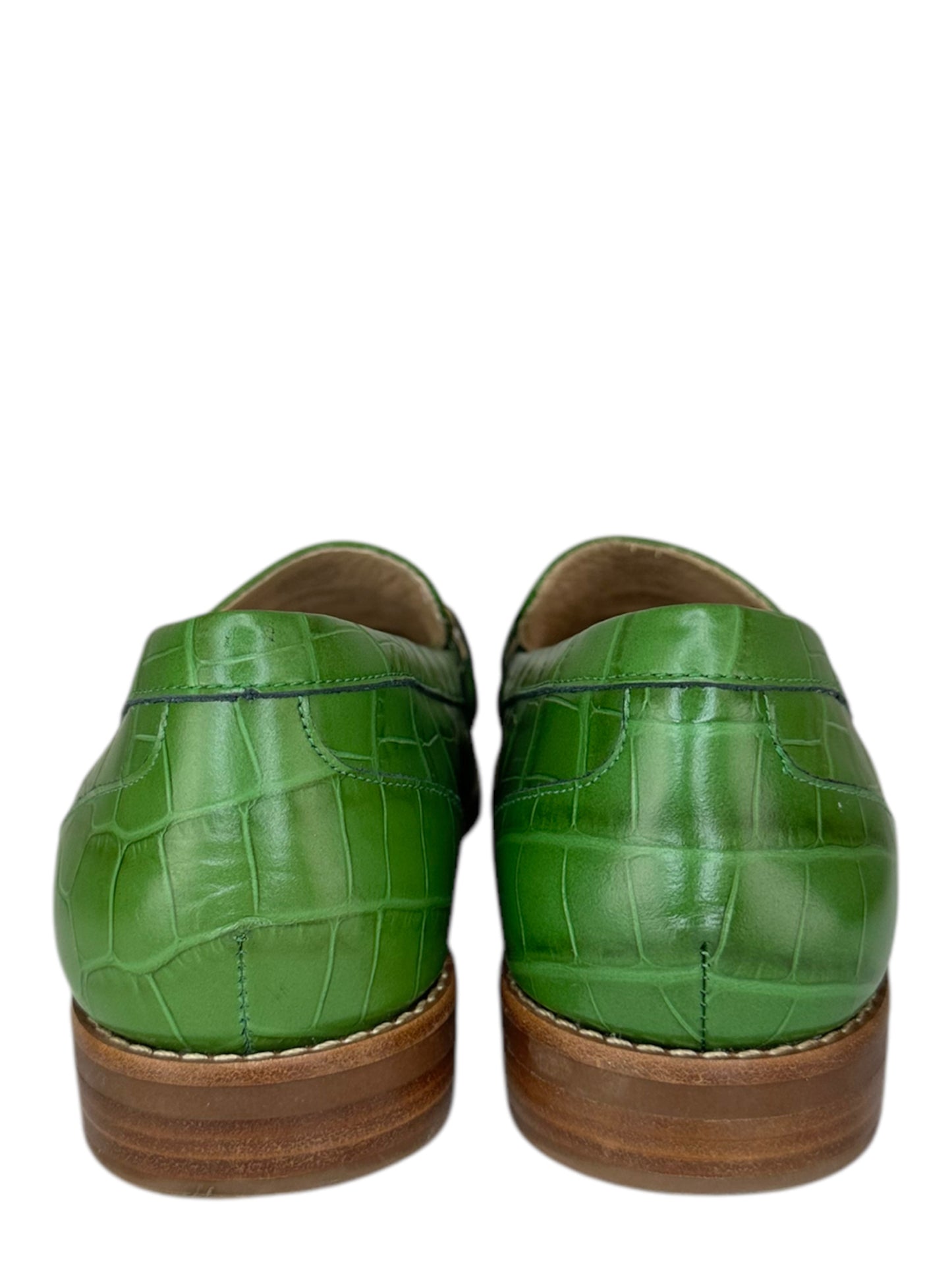 ANTONIO MELANI Green Croc Loafer Size 8.5