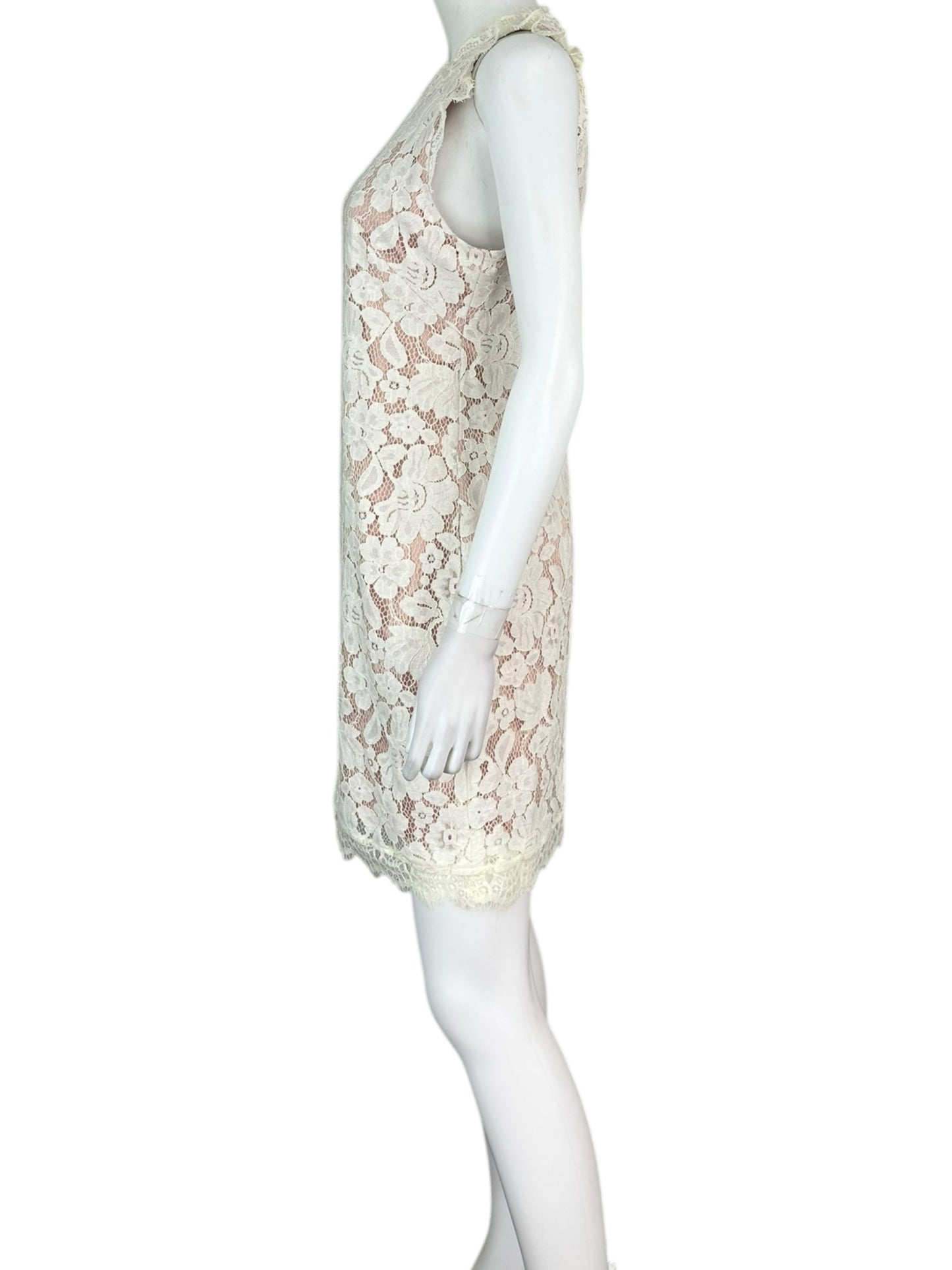 VINCE CAMUTO White Lace Mini Dress Size 6