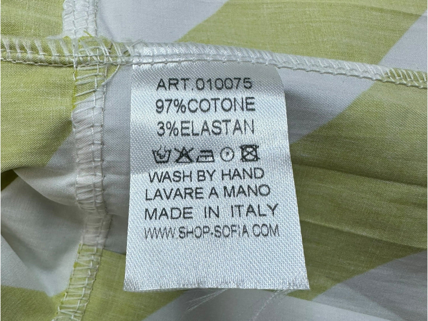 Sofia Yellow and White Casual Dress  Size XS/S