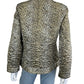 Idea L Quilted Leopard Print Zip-Up Jacket Size L