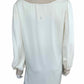 ELIE TAHARI Cream 100% Silk Eyelet Top Size S