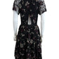 Slate and Willow Black Floral Lace Cocktail Dress Size 8