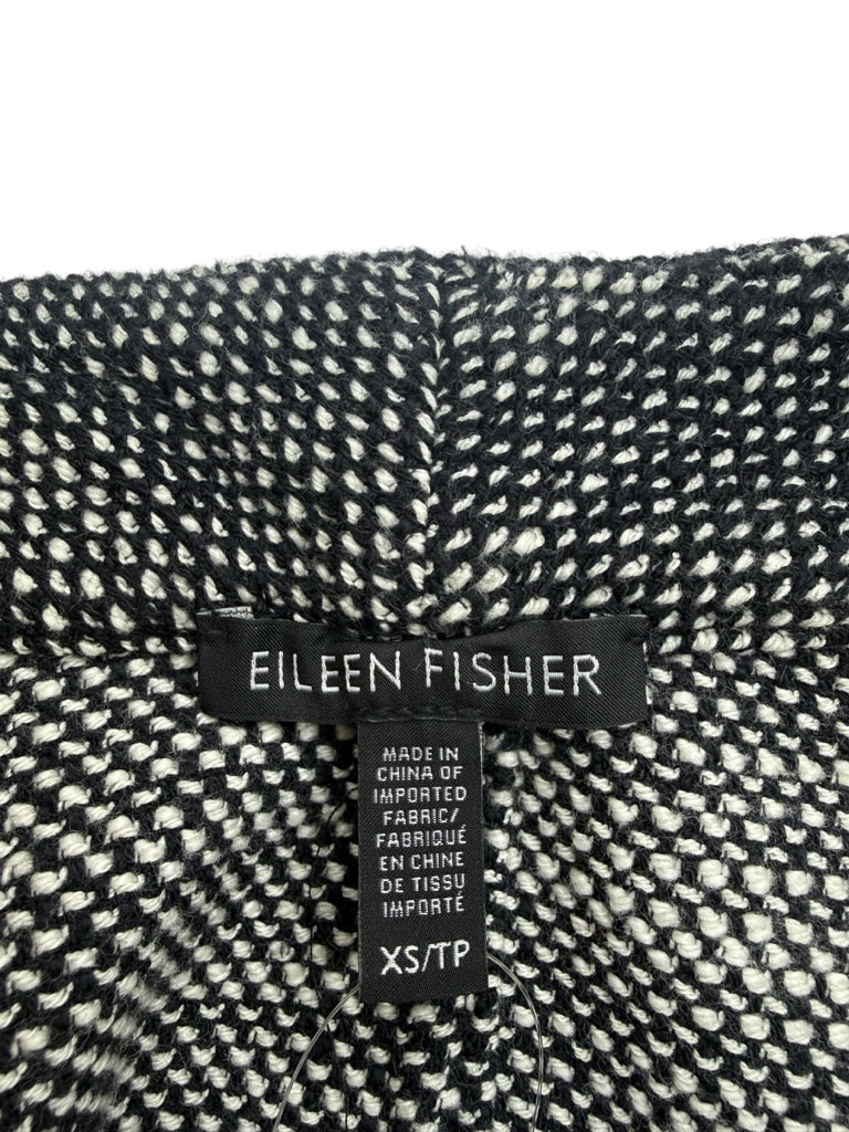 EILEEN FISHER Black Organic Cotton Tweed Vest Size XS Vest