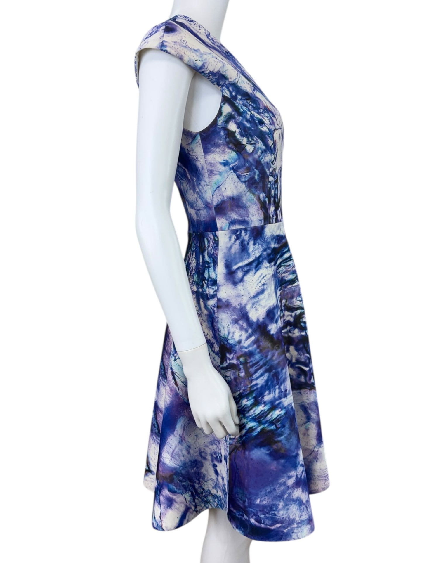 Gabriella Cadena Purple Marbled Over Cocktail Dress Size 4