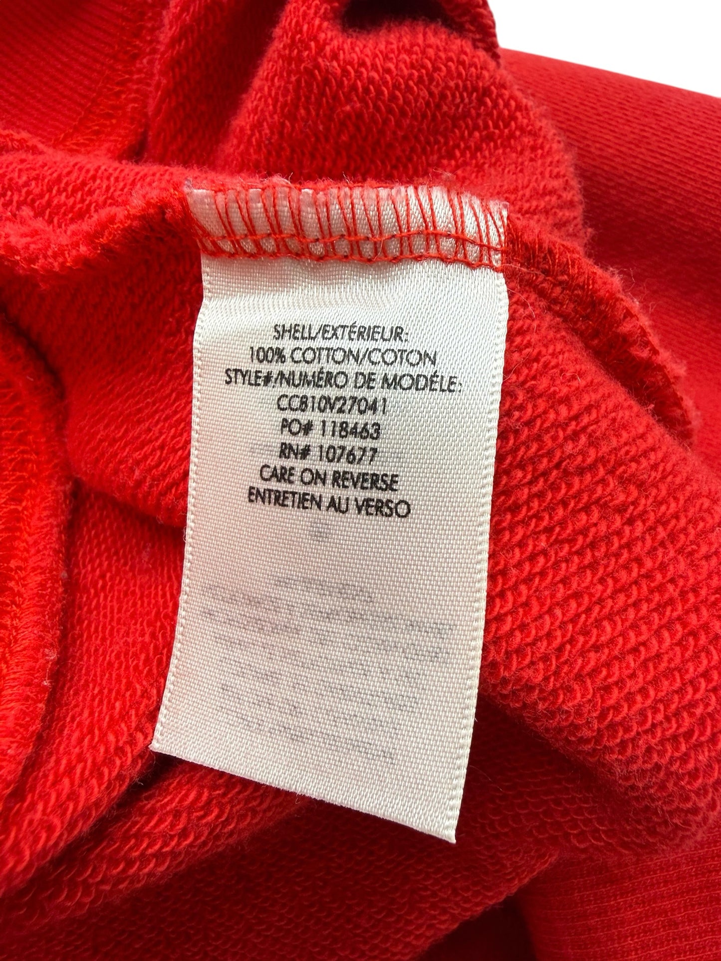alice & olivia Red Vernie LOVE Graphic Hoodie Size XS