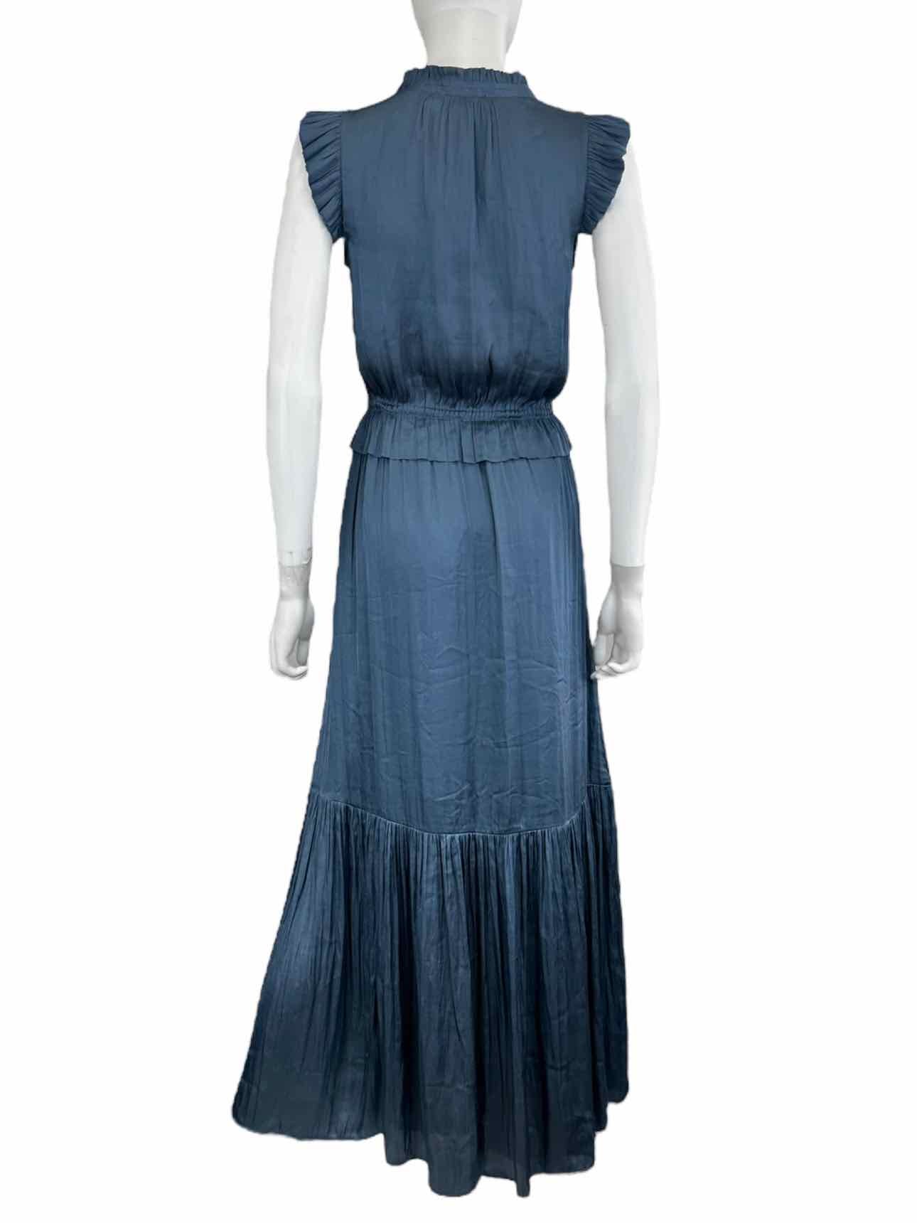 BANANA REPUBLIC Blue Satin Maxi Dress Size 0