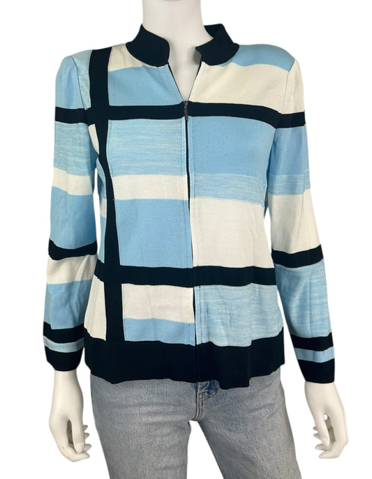 Ming Wang Striped Knit Jacket Size MP
