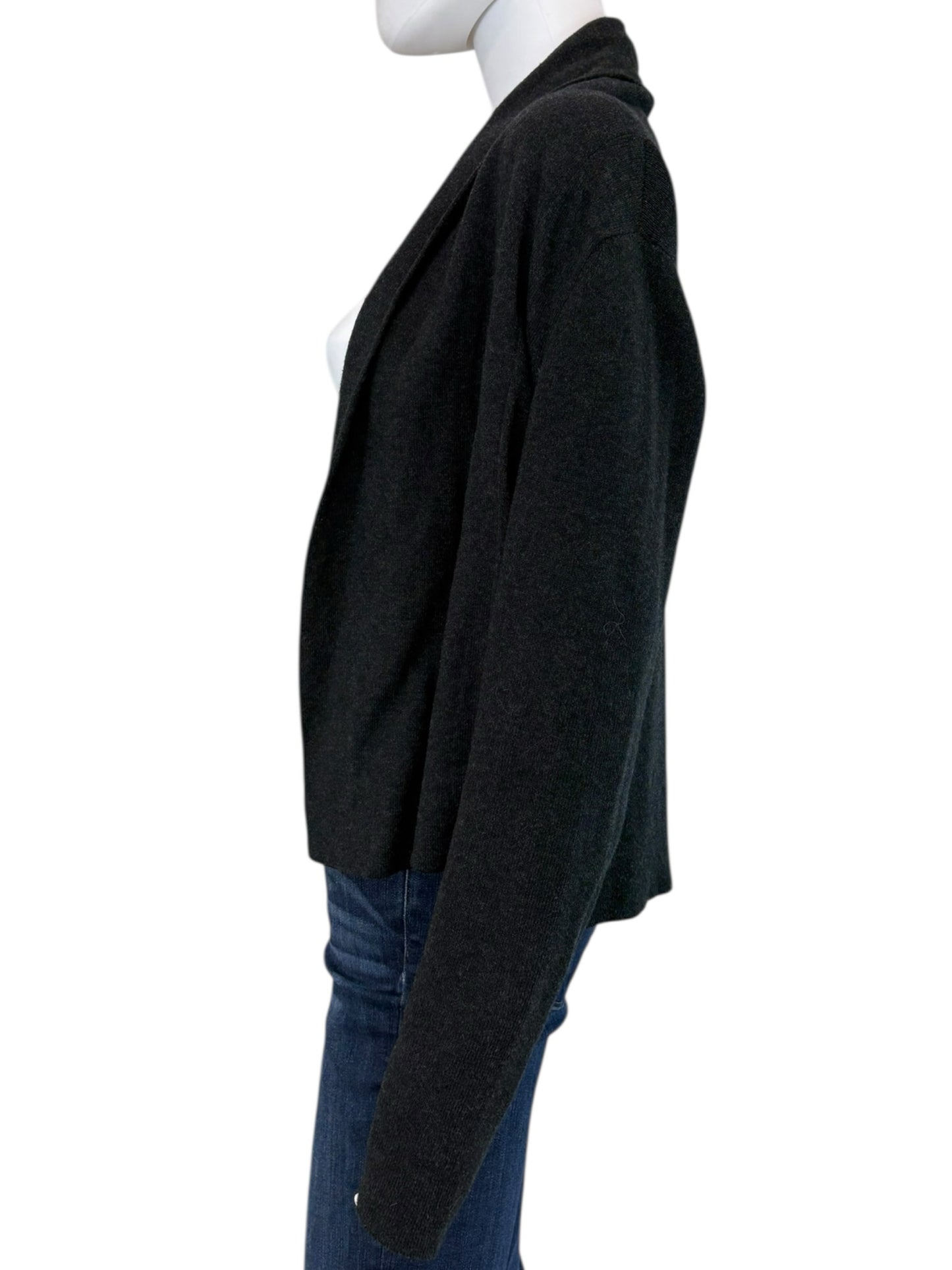 EILEEN FISHER Gray Handloomed Organic Cotton Sweater Cardigan Size S