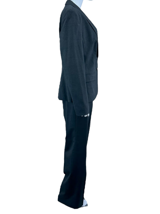 BOSS Gray Virgin Wool Pant Suit Size 10