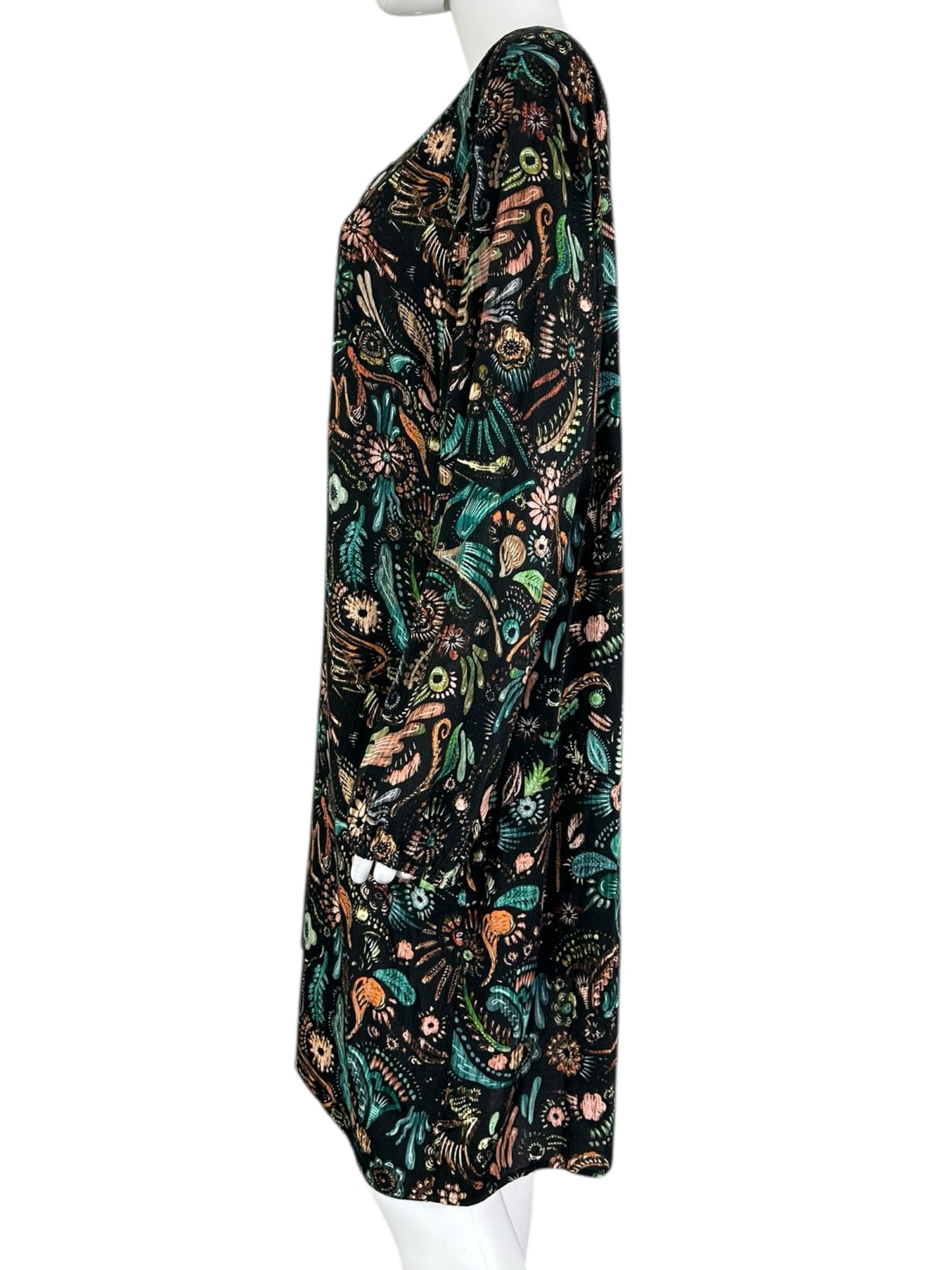 Peruvian Connection Multicolored Floral Casual Dress Size XL
