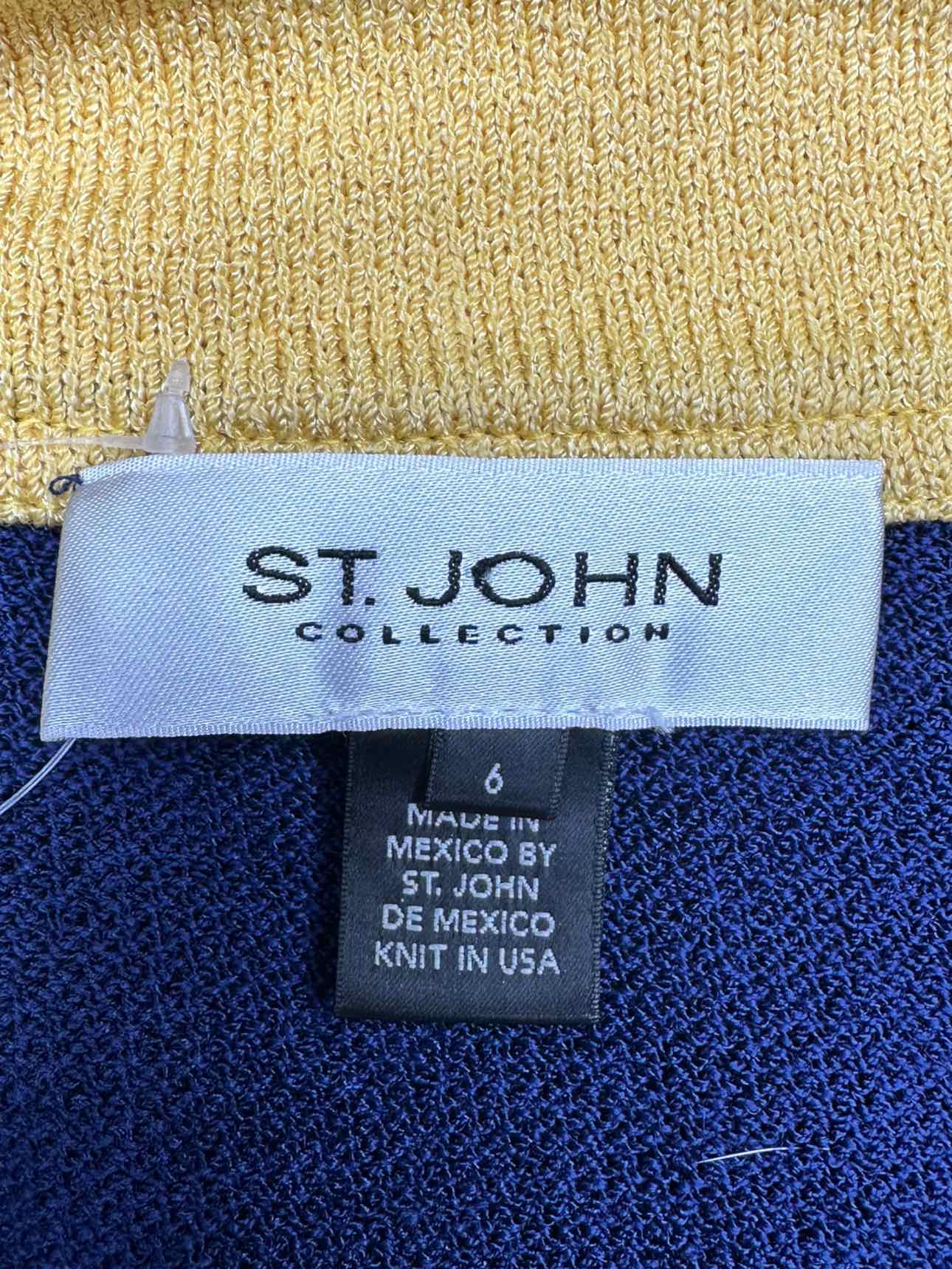 St. John Wool Blend Vintage Navy Cardigan Size 6