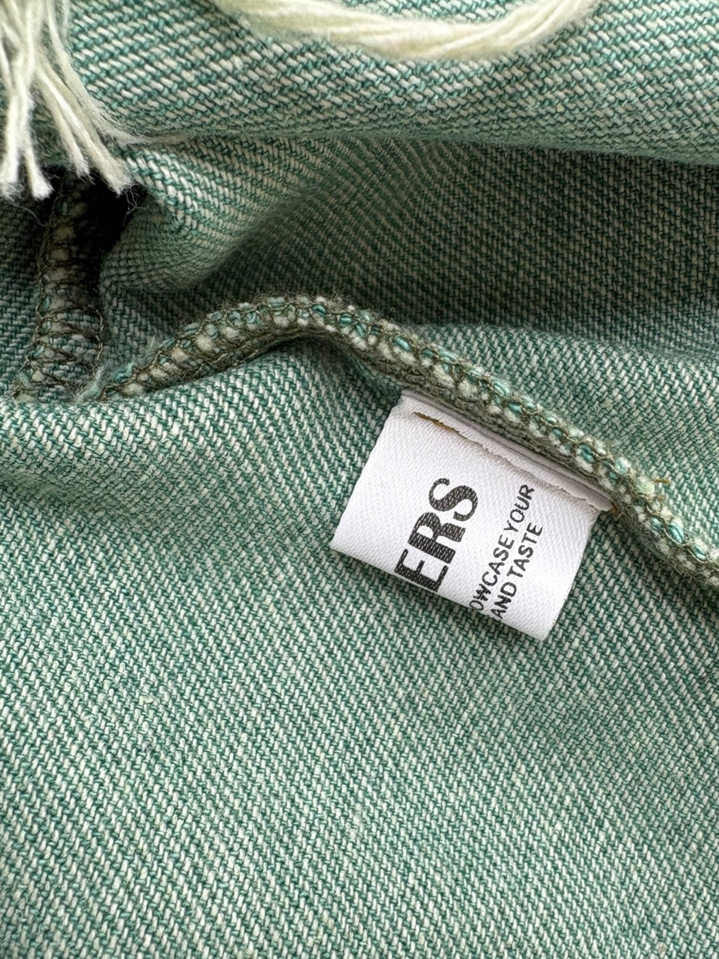 YOHERS NWT Green Oversized Pocket Frayed Hem Mini Dress Size S