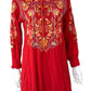 Johnny Was BIYA Red Embroidered Mini Dress Size XS