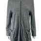 EILEEN FISHER Black Striped Hemp Organic Cotton Jacket Size M