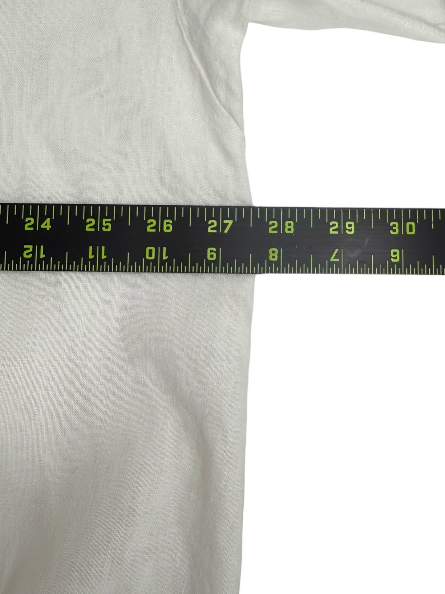 TRINA TURK White 100% Linen Blouse Size L