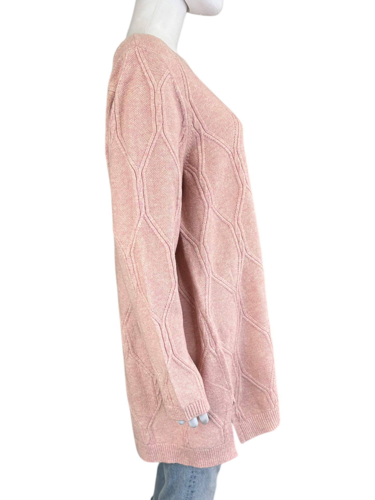 J. Jill NWT Pink Cable Knit Sweater Size XL