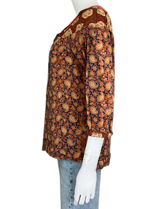 Maison Scotch Paisley Patterned Blouse Size 1/2