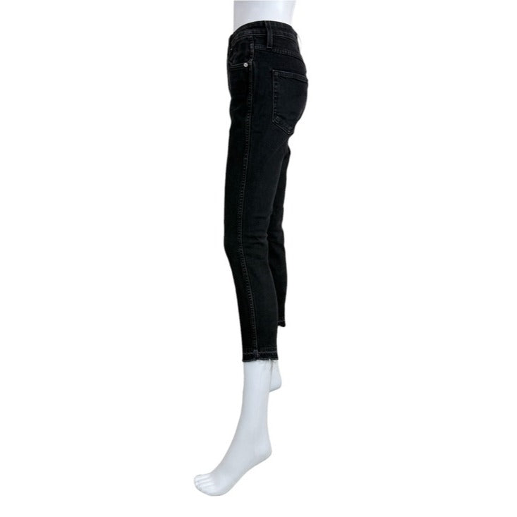 AMO Black Jett Babe Cropped Jeans Size 26