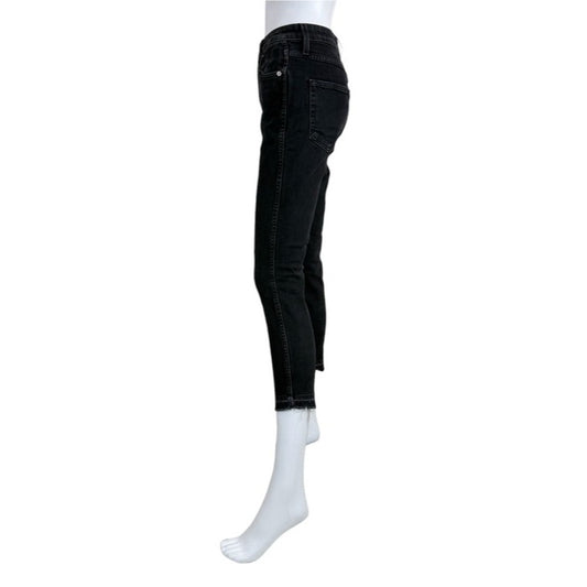 AMO Black Jett Babe Cropped Jeans Size 26