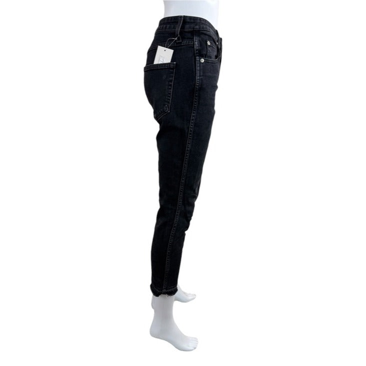AMO Black Jett Babe Cropped Jeans Size 26