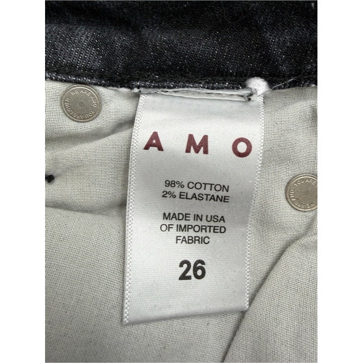 AMO Black Jett Babe Cropped Jeans Size 26