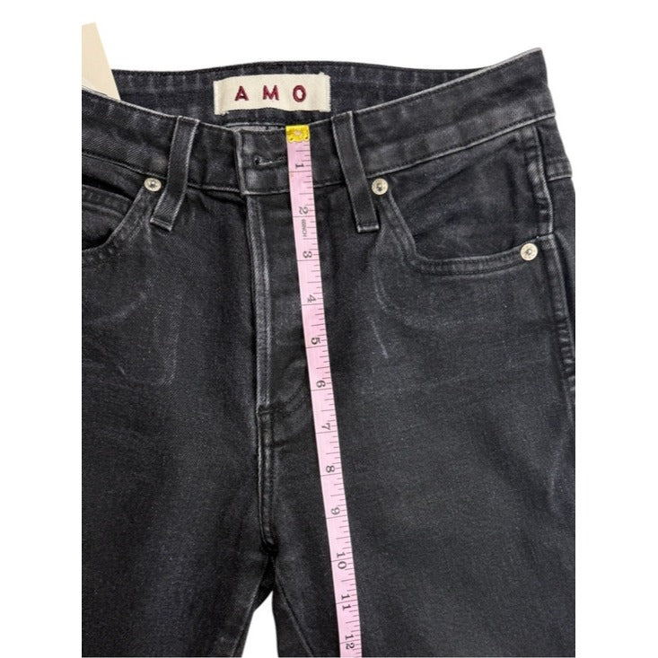 AMO Black Jett Babe Cropped Jeans Size 26