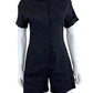 Theory Black Linen Romper Size 2