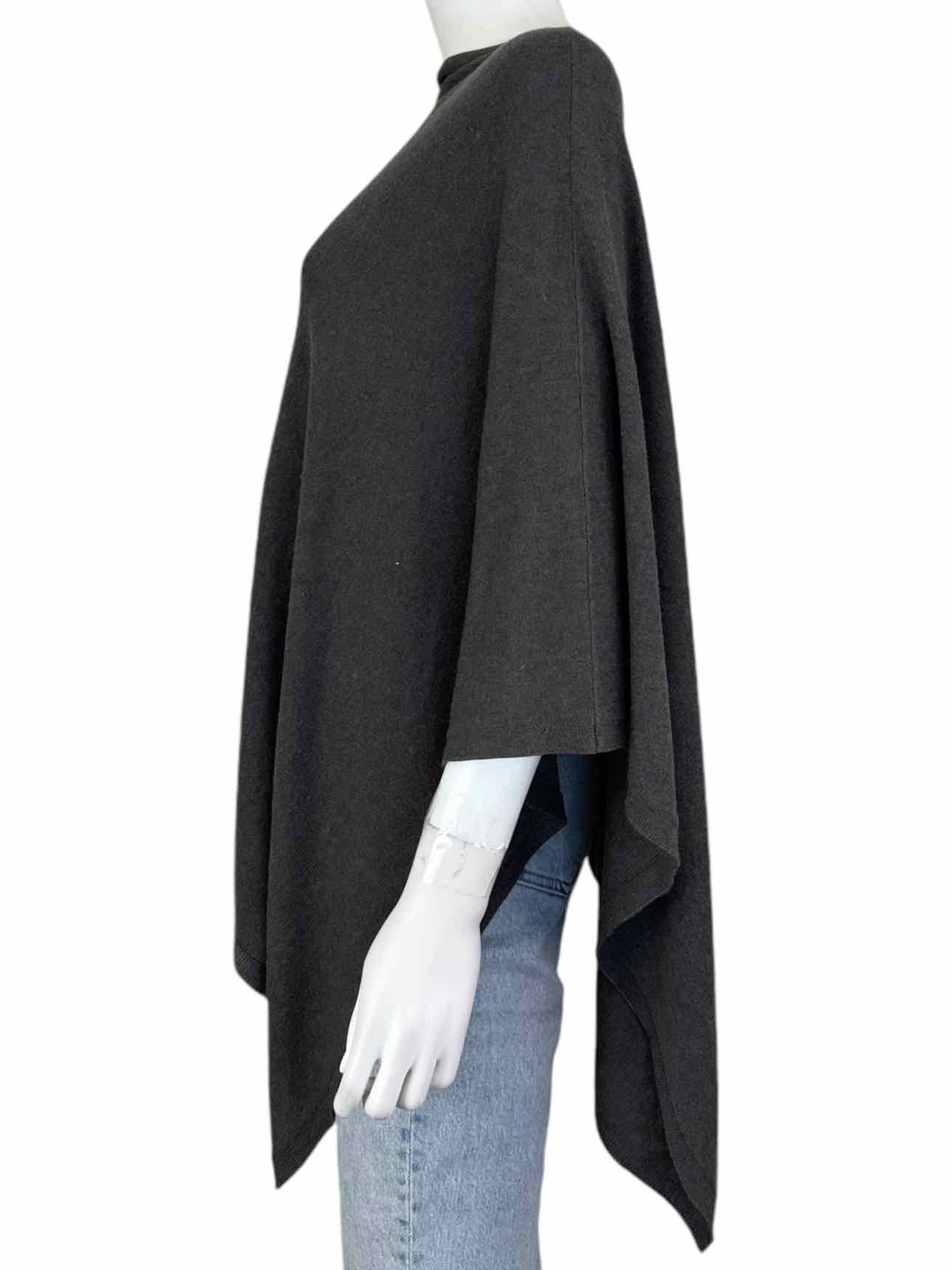 EILEEN FISHER Gray Knit Shawl Size O/S