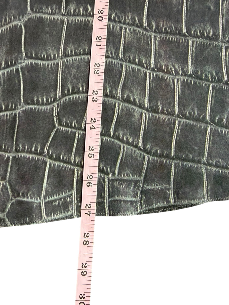 LAFAYETTE 148 NEW YORK Gray Croc Silk Print Blouse Size 10