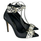 Salvatore Ferragamo Black Leather Lurano Pumps Size 7.5
