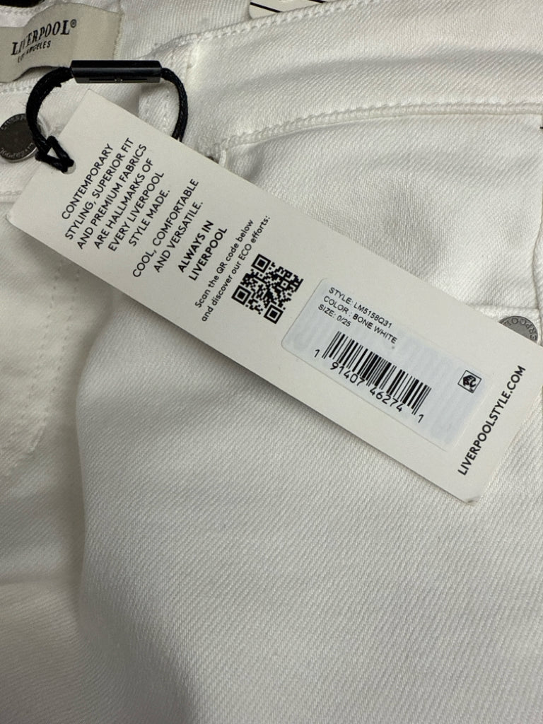 LIVERPOOL NWT White Marley Girlfriend Jeans Size 0