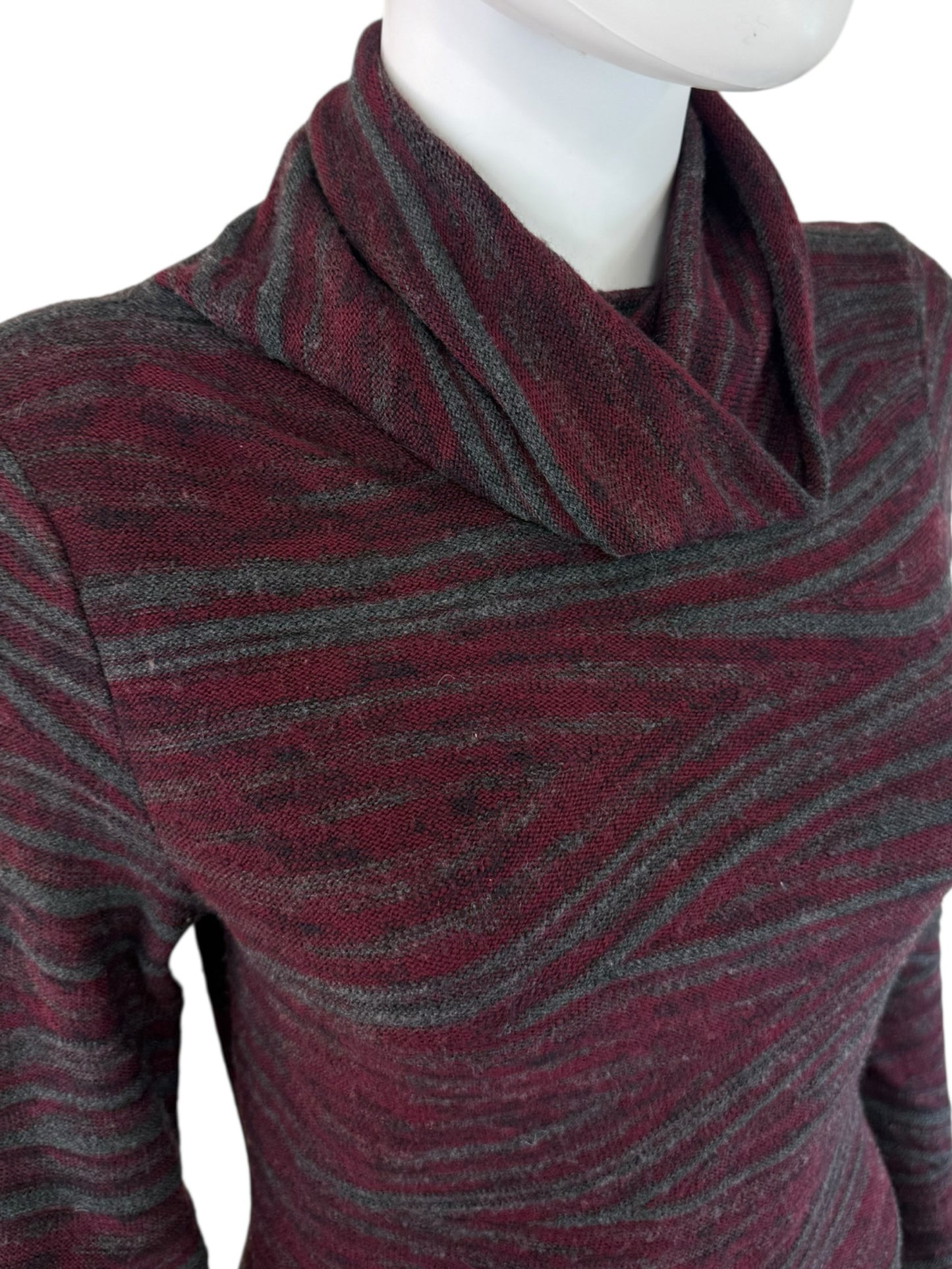 LAFAYETTE 148 NEW YORK Burgundy Wool Alpaca Blend Sweater Size M