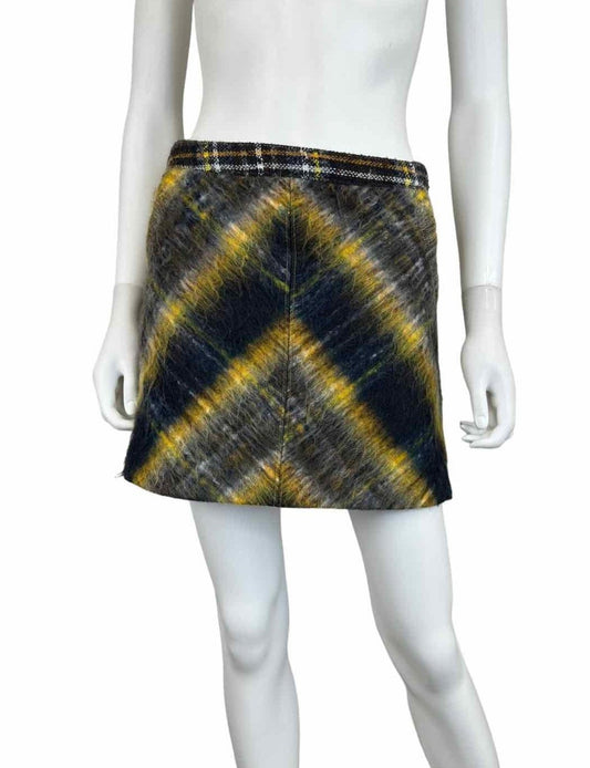 Urban Outfitters NWT Plaid Wool Blend Mini Skirt Size M