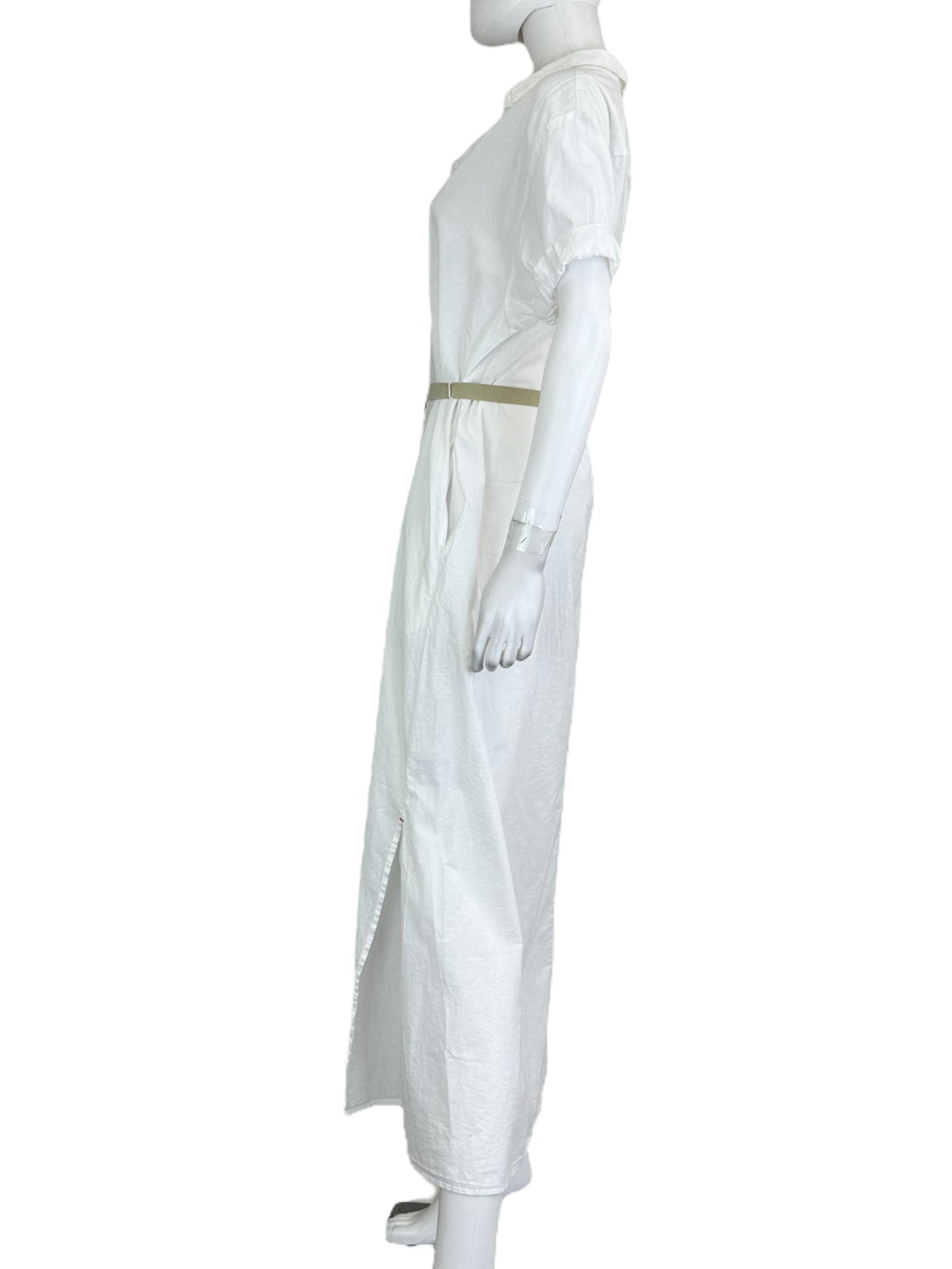 XiRENA White 100% Cotton Button-Down Maxi Shirt Dress Size XS