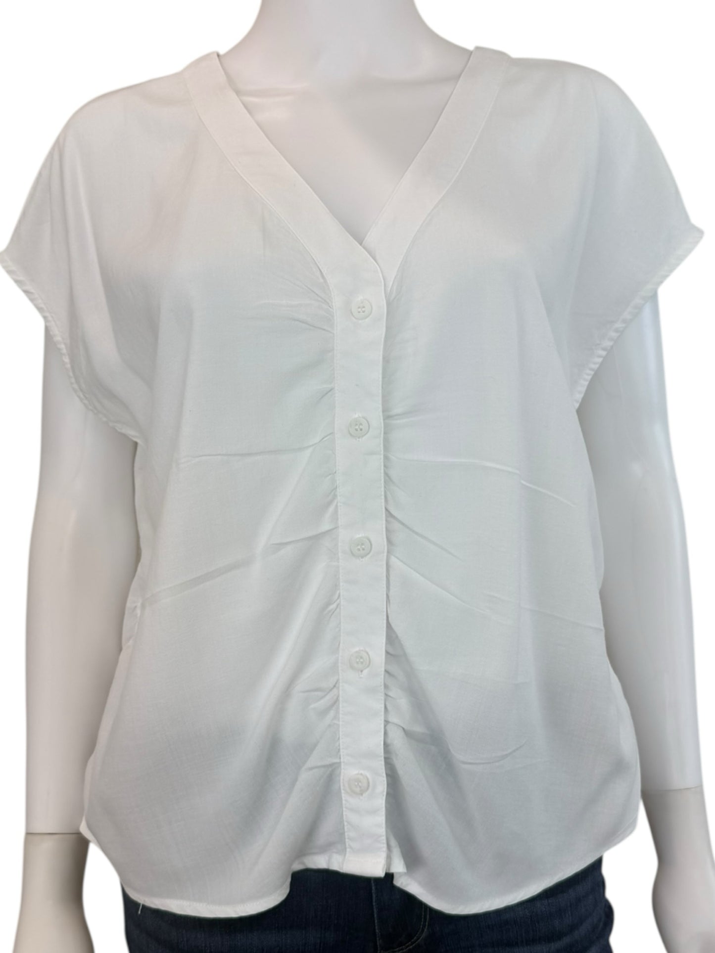 Cloth & Stone White Button-down Top Size M